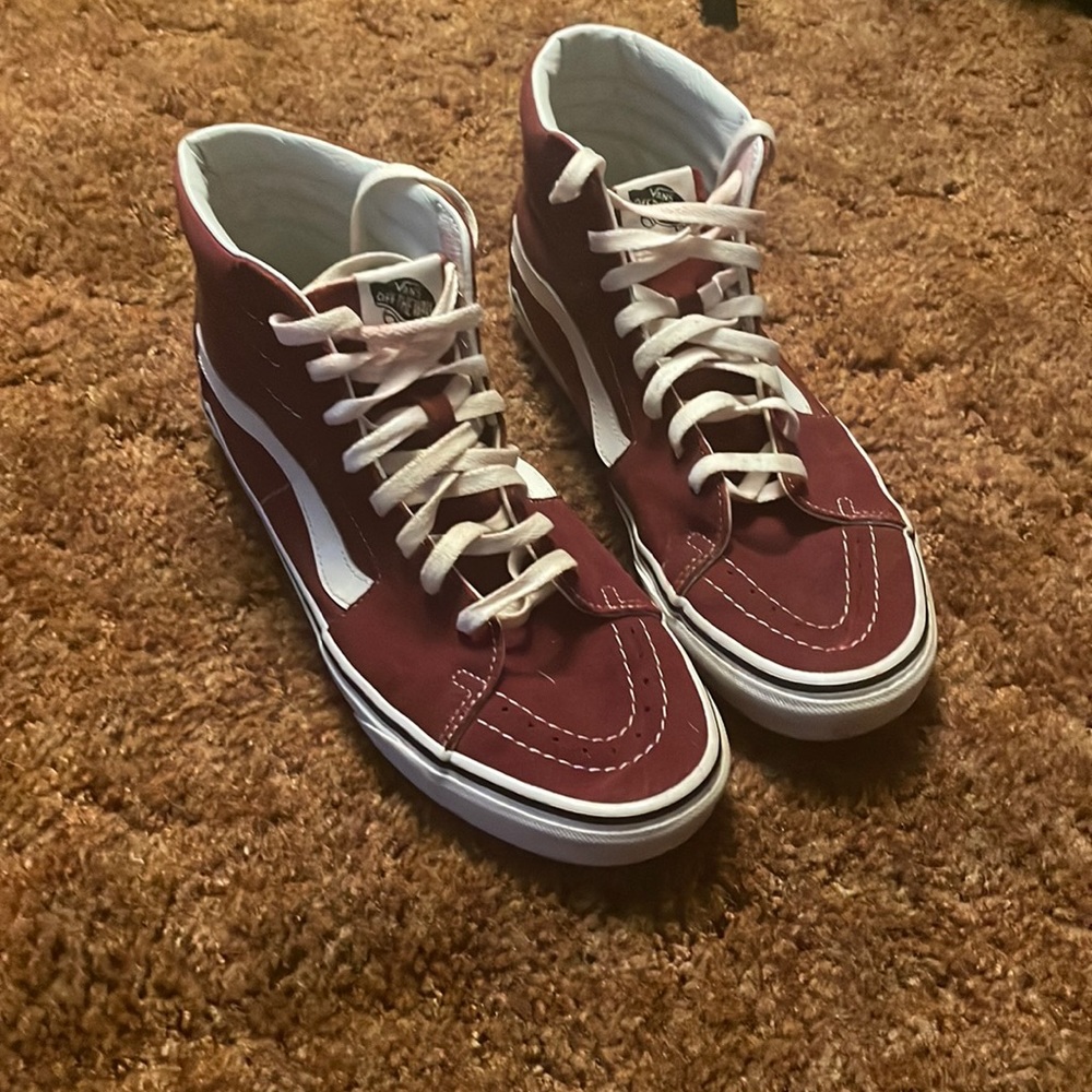 Maroon Vans, Mens 10s